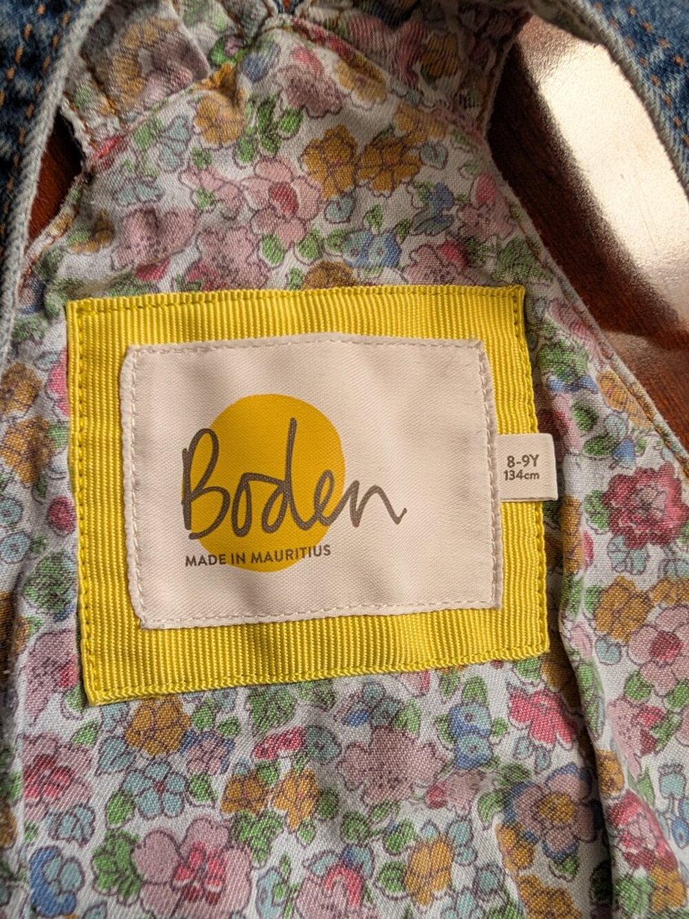 Kids Boden Overalls Rainbow Detailing Size 8 - Picture 4 of 5